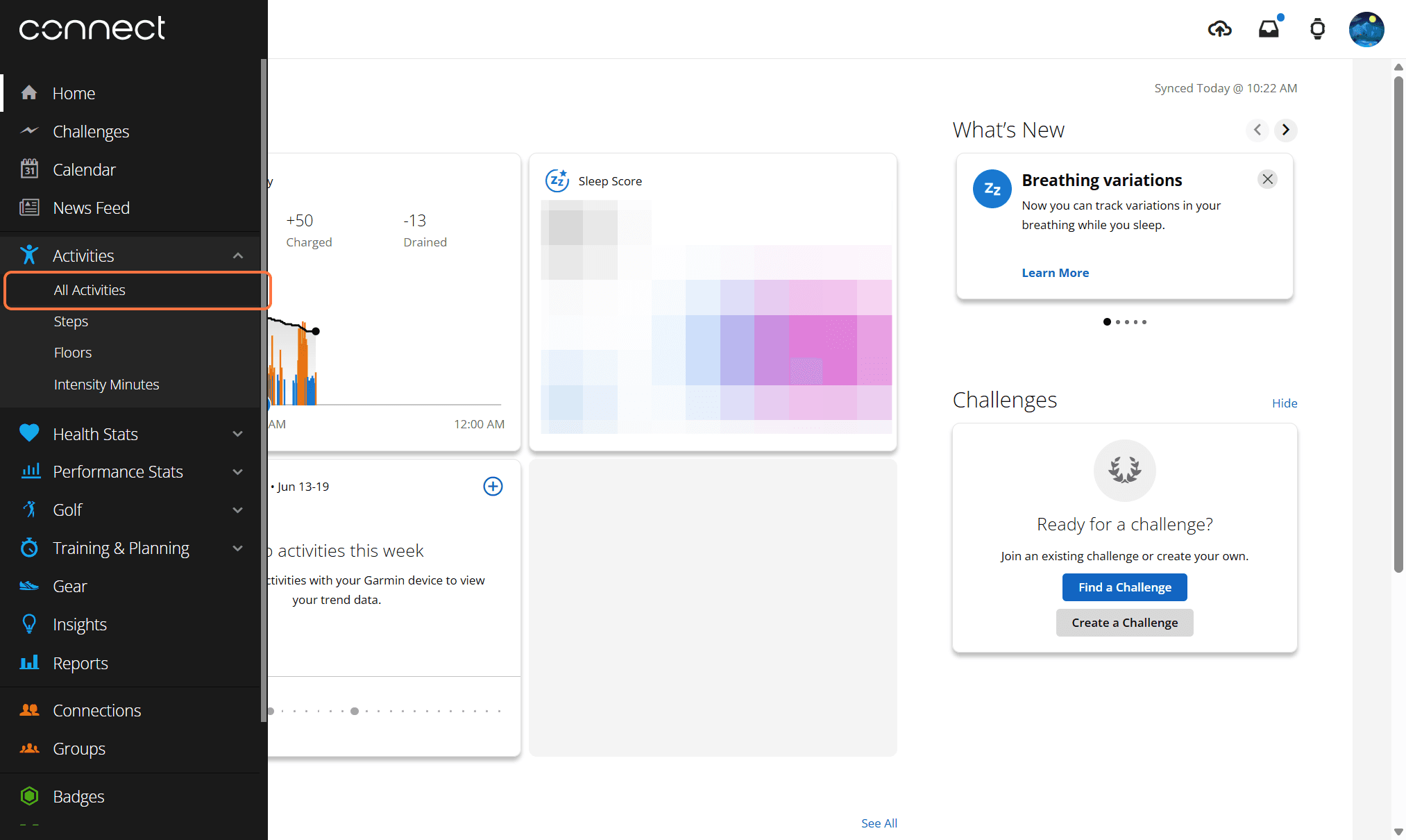 go to Activities > All Activities to view
your recorded workouts.
